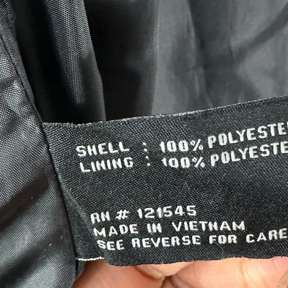 London Fog Hooded Rain Black Coat Toggle Button Removable Hood Size Petite Small
